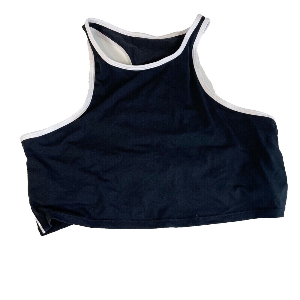 Fabletics Longline Racerback Sports Bra Womens XS Black Athletic Workout‎ Gym